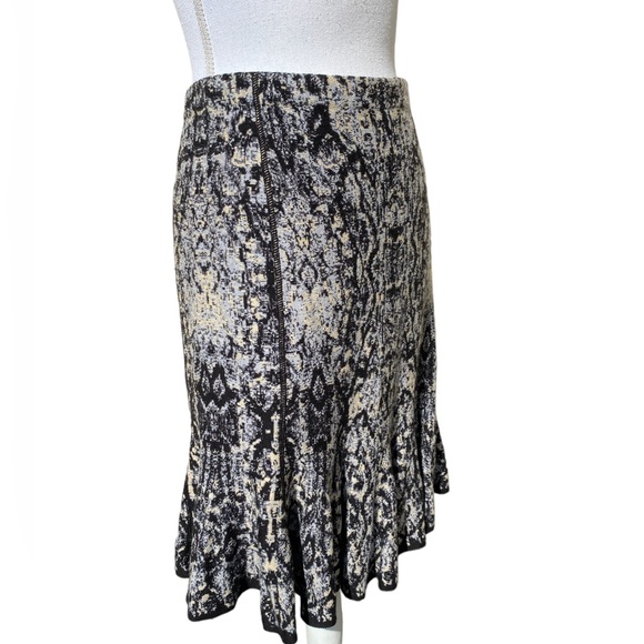 Nic+Zoe Marbled Pattern Cotton Blend Flounce Skirt Size Large - Picture 7 of 8
